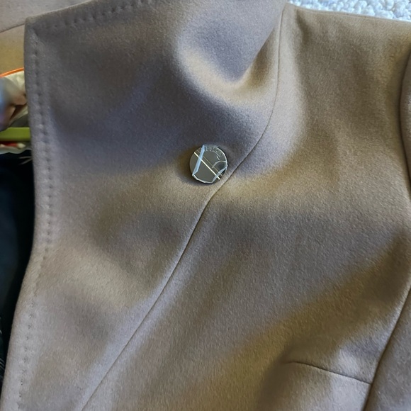 Ted Baker wool wrap coat/jacket,pockets, belt,size:1 camel/cream/khaki neutals - Picture 11 of 16